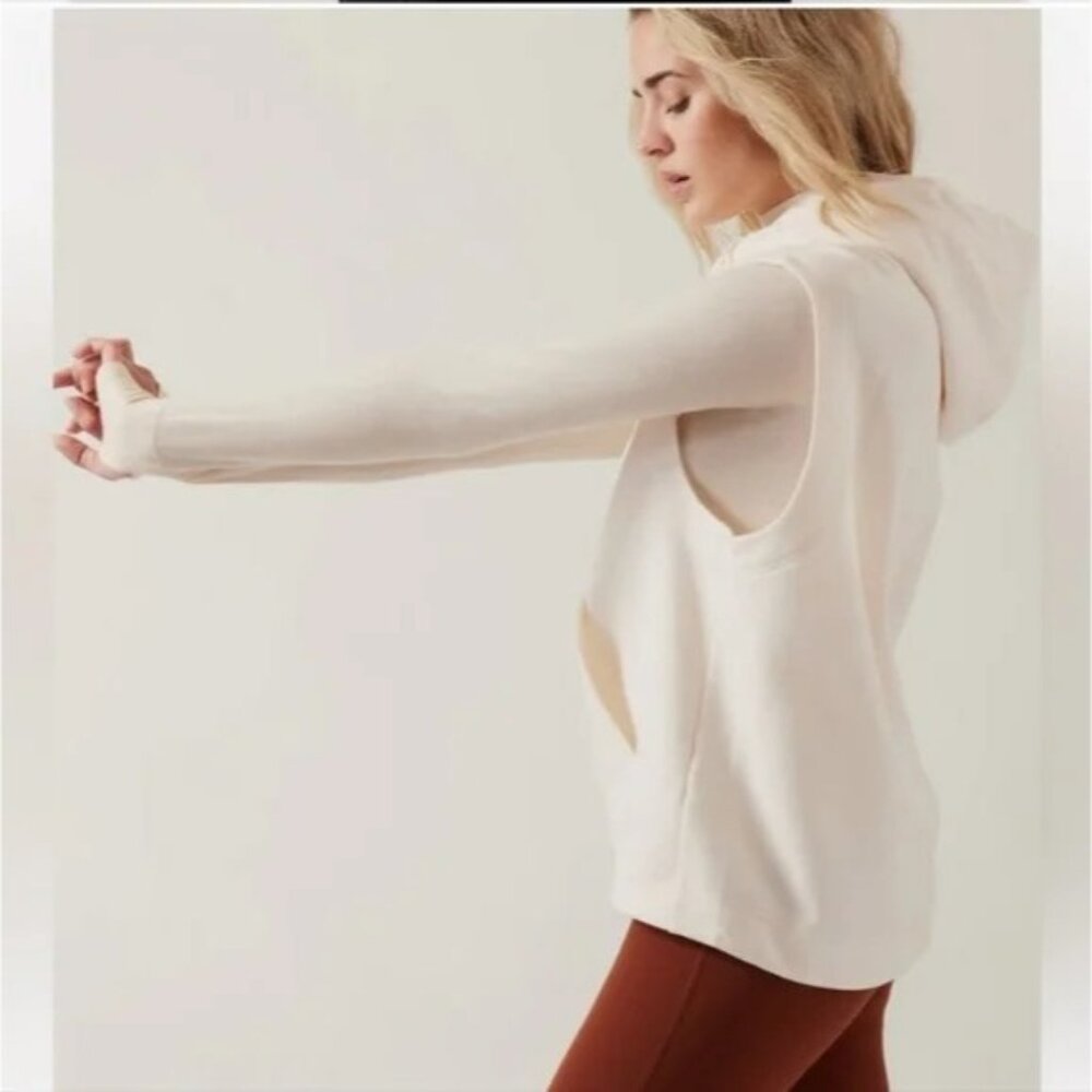 ATHLETA 1X Sweatshirt Hoodie Retroplush Cocoon Fleece Sleeveless Sweatshirt